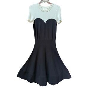 Kate‎ Spade Find the SIlver Lining Sweetheart Fit Flare Knit Dress Size M